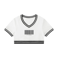 "Girl Code" V-Neck Crop Top