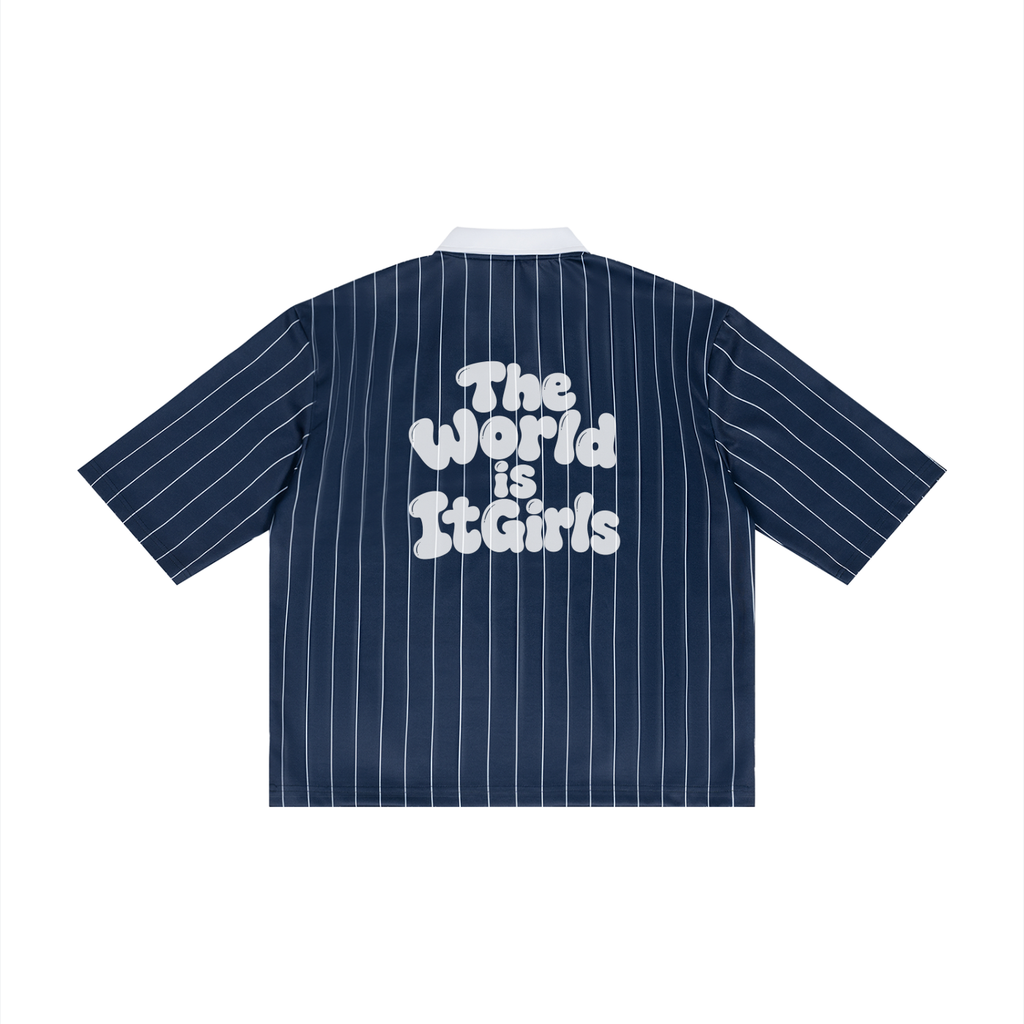 Unisex Pinstripe Collared Soccer Jersey