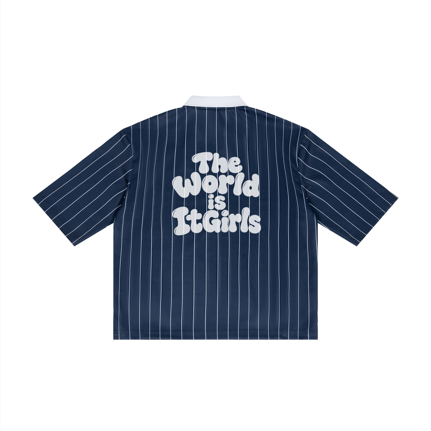 Unisex Pinstripe Collared Soccer Jersey