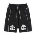 Unisex Piping Drawstring Shorts