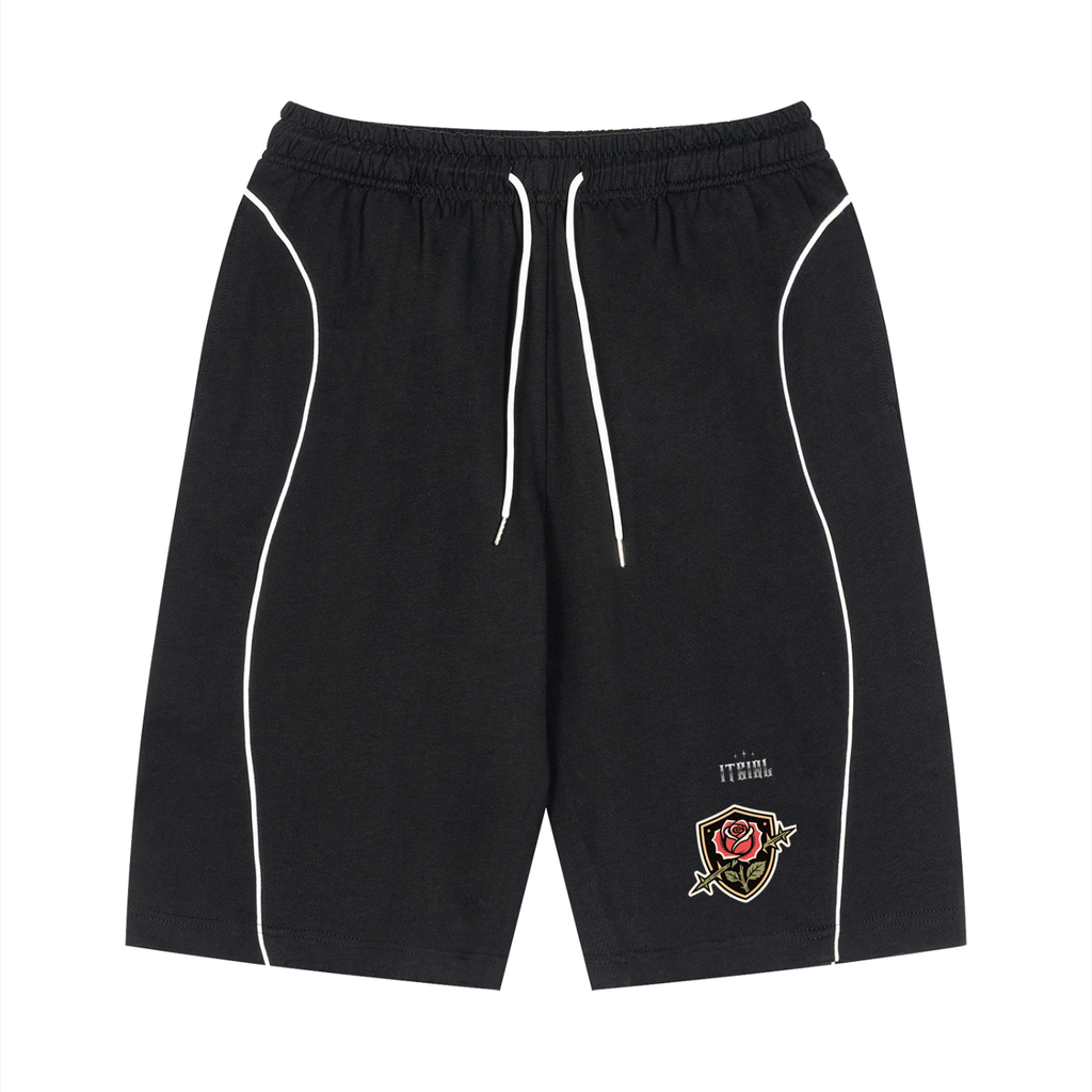 “Game time” Piping Drawstring Shorts