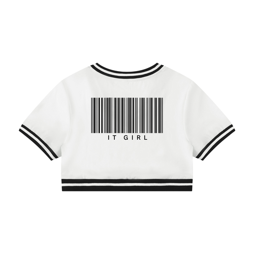 "Girl Code" V-Neck Crop Top